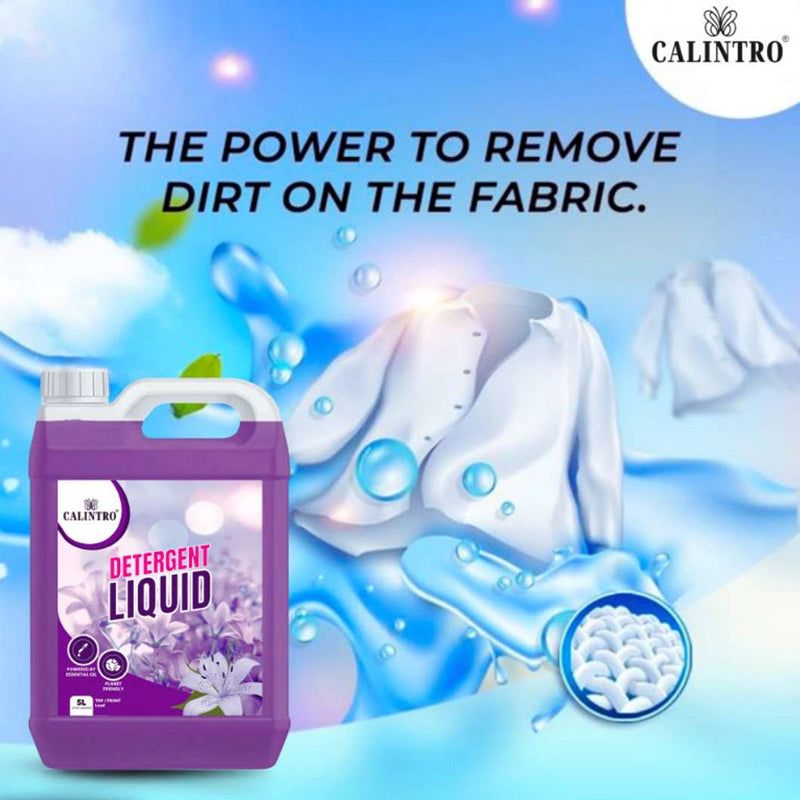 Calintro Ultra Wash Front load & Top Load machine liquid detergent, Lavender(10000ML) Lavender Liquid Detergent (2 x 5 L)