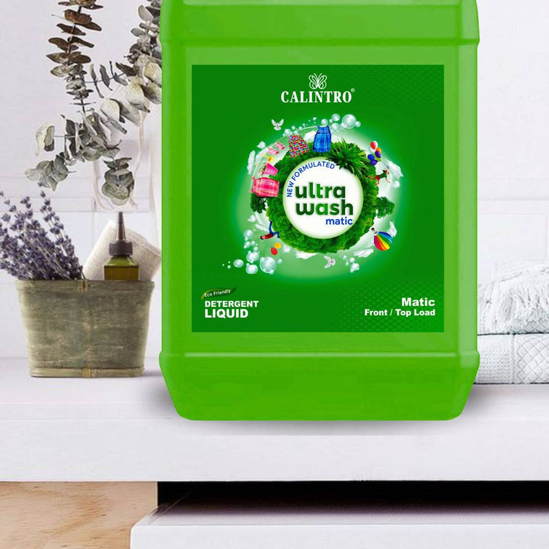 Calintro Premium Ultra Wash Top load & Front Load machine liquid detergent.. Neem Liquid Detergent (2 x 5000 ml)