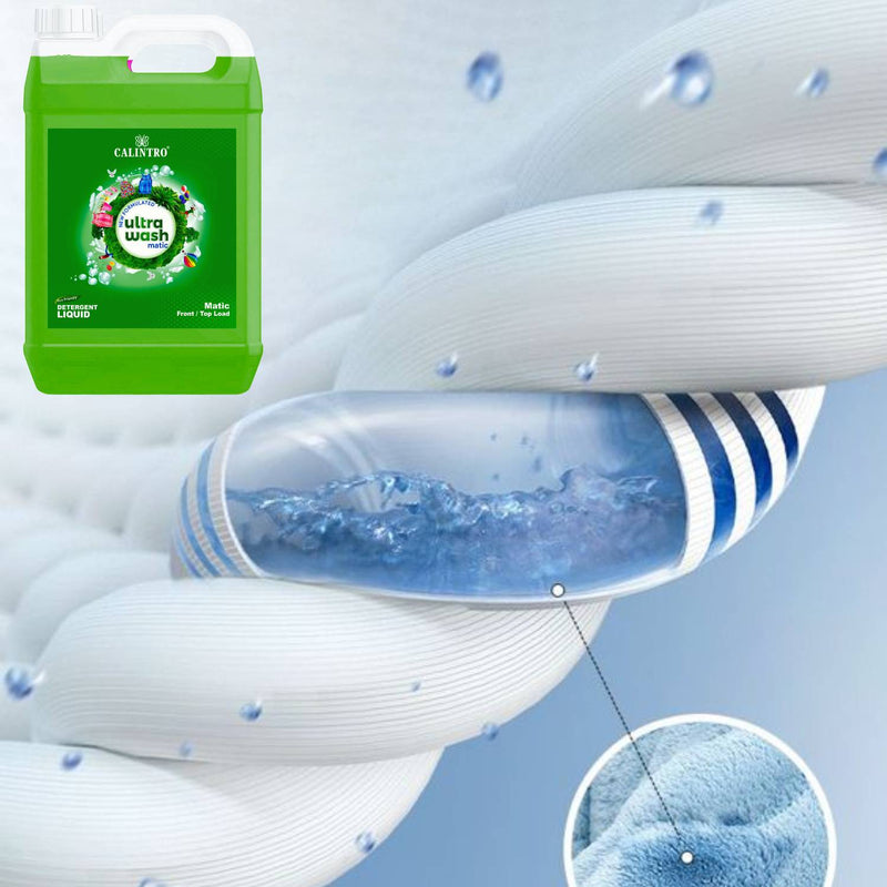 Calintro Premium Ultra Wash Top load & Front Load machine liquid detergent.. Neem Liquid Detergent (2 x 5000 ml)