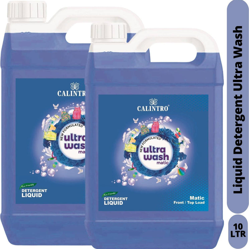 Calintro Premium Ultra Wash Top load & Front Load machine liquid detergent. Rose Liquid Detergent (2 x 5000 ml)